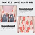 thumbnail image 6 of Strawberry Plants Fruit Light Pink Pattern Apron-Garden Aprons for Women with Pockets-Cotton Linen Waterproof Kitchen Cooking Gardening Aprons Adjustable for Kitchen,Cooking,BBQ and Salon 33x27 Inch, 6 of 7