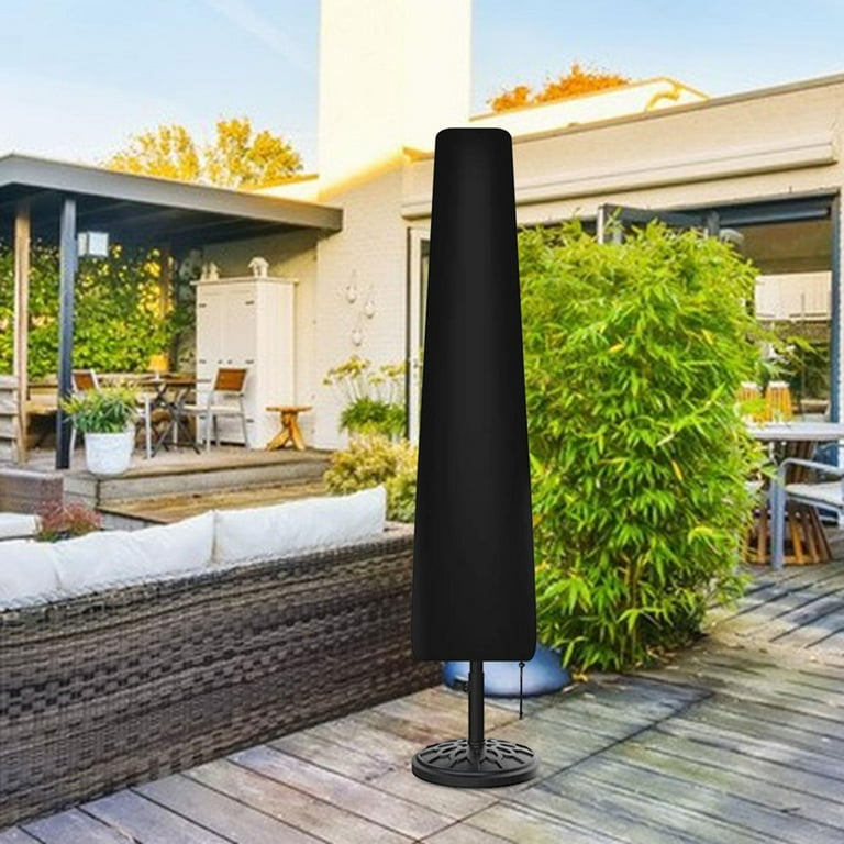 escort patio umbrella cover dust-proof parasol cover with zipper Outdoor Patio Umbrella Cover Protector with Zipper Dustproof Durable  Weather Resistant Yard Garden Umbrellas Cover Windproof , Straight Style  240cm