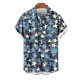thumbnail image 2 of Mens Casual Manga Corta Botón Abajo Camisas, Cuello de Vuelta Impresión para el Verano, Al Aire Libre Y Desgaste Casual, 2 of 8