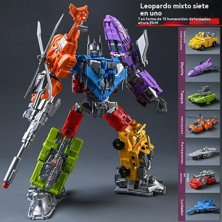 Transformer Robot 7-in-1 Tank Armored vehicle Warplane Shuttle