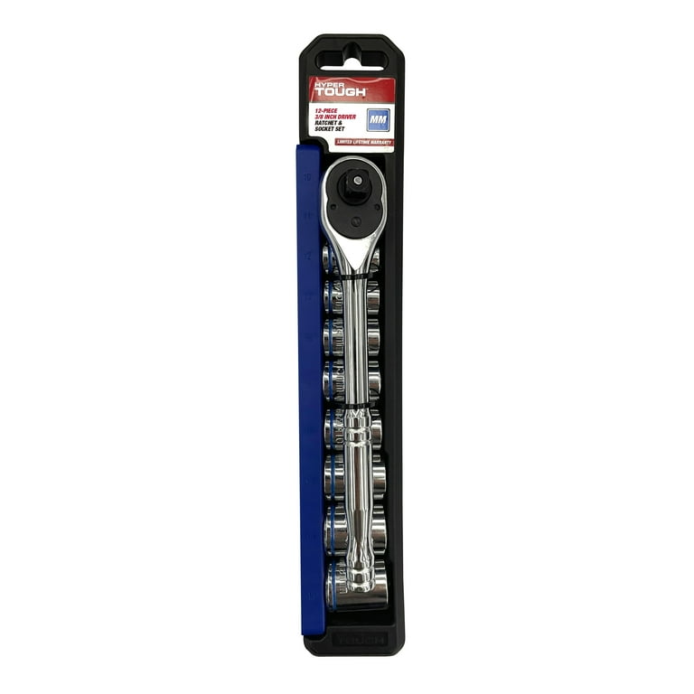 Hyper Tough 12-Piece 3/8-inch Drive Socket Set mm, Model 42883