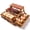 Acacia Wood 4 Tier, variant on 4 Tier Serving Tray for Party, 16.7" x 7.7" Tiered Cupcake Stand, Foldable Dessert Table Display Set Catering Supplies Buffet Display for Birthday Wedding Veggie Fruit