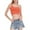 Orange, variant on HaoXianJian Women's One Shoulder Tank Top Sports Bra for Women Yoga Crop Tank Top Camisoles Going Out Tank Top Streetwear