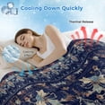 thumbnail image 3 of Navy Blue Boho Cooling Blanket,Lightweight Breathable Summer Throw Blanket with Double Sided Cold Effect,Abstract Art Ethnic Vintage Geometric Picnic Blankets Bed Sheet for Hot Sleepers 50"x60", 3 of 8
