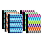 BAZIC Chevron Composition Book College Ruled, 100 Sheets, Assorted Color, 6-Pack