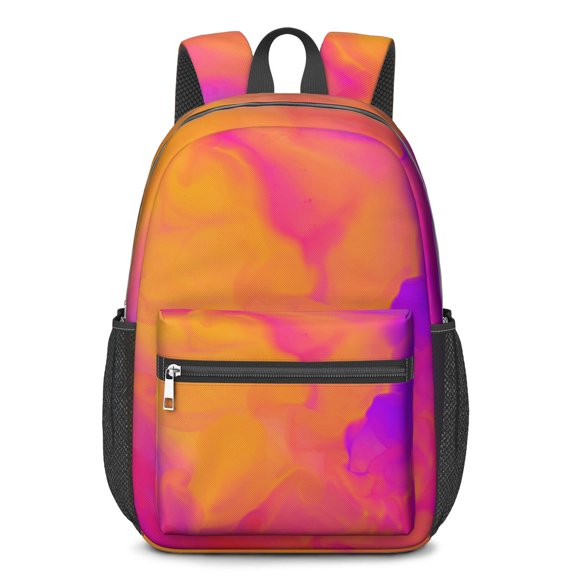 17 Inch Lightweight Backpack,PVC Waterproof Oxford Fabric, Ergonomically Designed, with Large Capacity, Aurora Wave Print