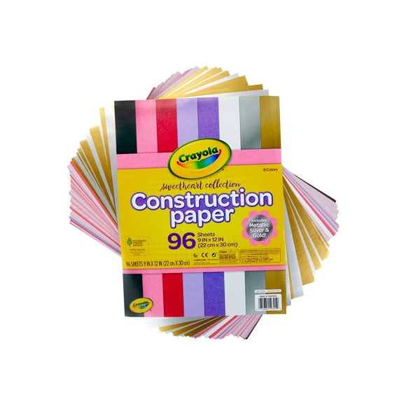 Crayola Sweetheart Collection - Paper - - 96 sheets - black, white, purple, red, pink, silver metallic, gold metallic, lavander