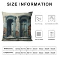 thumbnail image 5 of Orinice  Rustic Throw Pillow Cushion Cover, Doors of Old Rock House French Frame Details in Countryside European Past Theme, Decorative Square Accent Pillow Case, White, 5 of 5