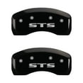 thumbnail image 4 of MGP 4 Caliper Covers Engraved Front Cursive/Cadillac Engraved Rear STS Black finish silver ch Fits select: 2004-2009 CADILLAC SRX, 4 of 5