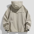 thumbnail image 6 of Husipze Rain Jacket Men Lightweight Waterproof Raincoat Zip Up Windbreaker Athletic Coats with Hood Mens Casual Jacket for Outdoor Sports Beige XL, 6 of 6