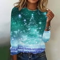 thumbnail image 2 of AOOCHASLIY Women's Christmas Day Blouse Fashion Women Casual Long Sleeve Printing Round Neck Loose T-Shirt Tops, 2 of 4