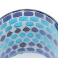thumbnail image 3 of Portavelas votivo de mosaico, portavelas de vidrio hecho a mano para decoración del hogar, azul, 3 of 8