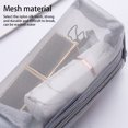 thumbnail image 2 of facefd Purse Nylon Square Mesh Coin Bags Card Transparency Storage Depository Comfortable Zipper Durable Stationery Convenience White, 2 of 5