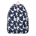 thumbnail image 1 of Cartoon Llama Backpack – Adorable Alpaca Face Pattern Daypack with Cute Kawaii Design for Students, 1 of 2