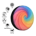 thumbnail image 5 of Multi-Size Car Tire Dust Cover Sunscreen, Corrosion, Dust And Water Keep Spare Tires Clean Rosybrown Tie-Dye Background Vibrant Colors And Swirling (2) 17 Inch, 5 of 8