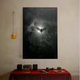 thumbnail image 3 of 1pc Mysterious Bat Silhouette Flying Against a Moonlit Sky framed Decor room hanging Wall Picture Decor for Home Gifts, living room, bathroom, bedroom, kitchen wall art decor canvas wall art, 3 of 6