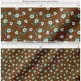 thumbnail image 2 of Soimoi Cotton Poplin Fabric Leaves & White Flower Floral Print Sewing Fabric Yard 56 Inch Wide, 2 of 7