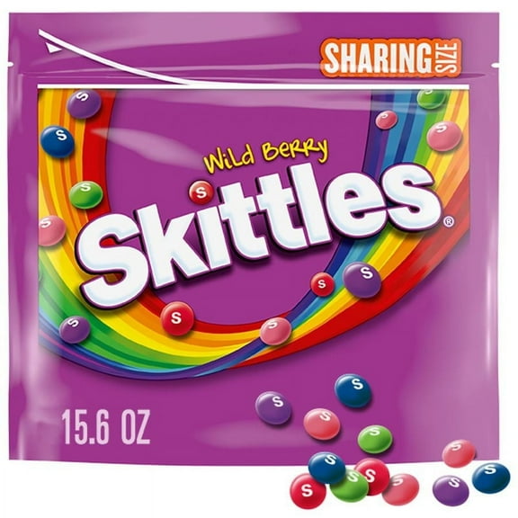 Skittles Sharing Size Candy Wild Berry 15.6 oz Pack of 2