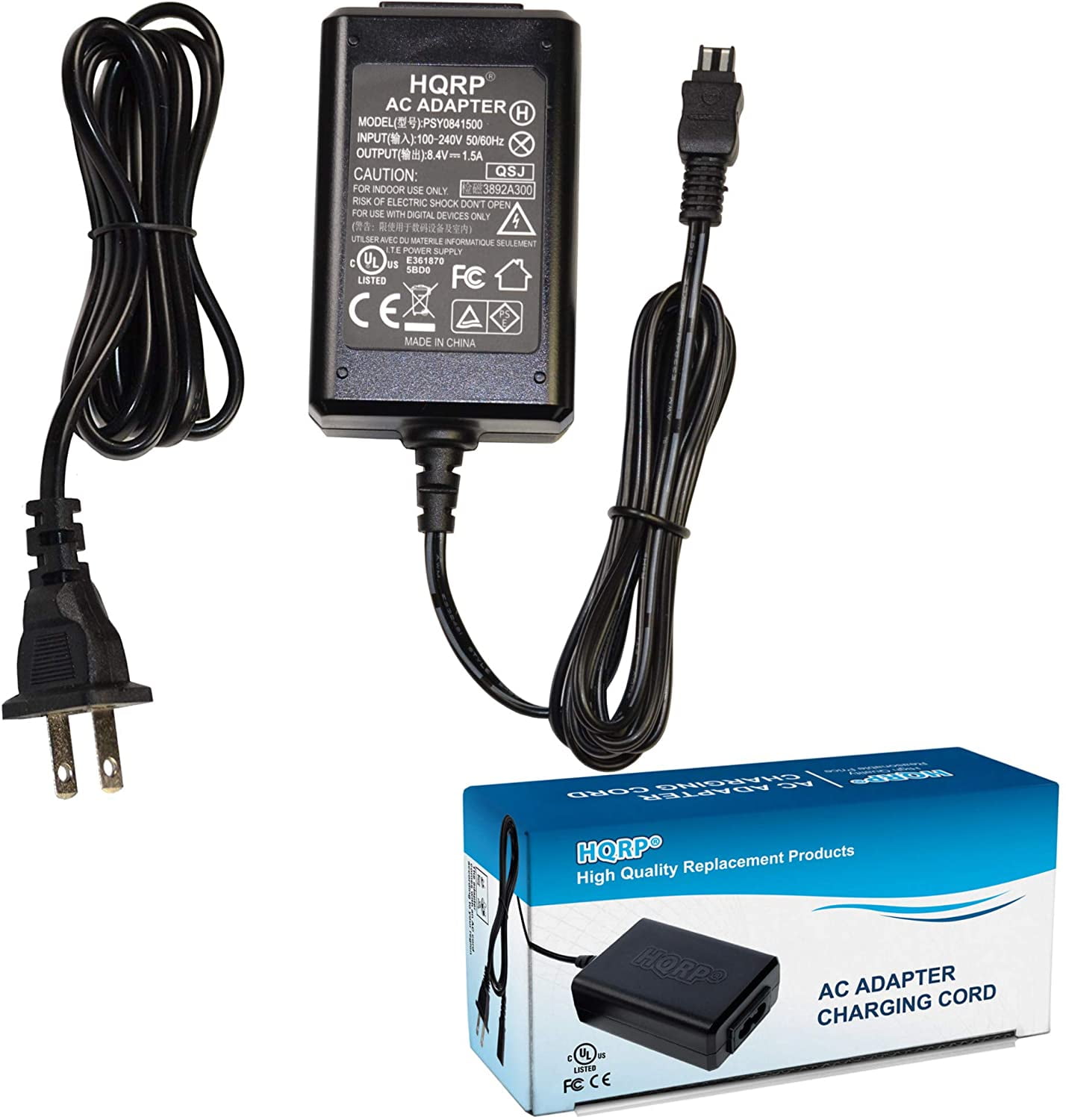 Corrente Alternata DC Adattatore Caricabatteria Power Cord Per Sony DCR-SX65 DCR-SX85 E Videocamera 