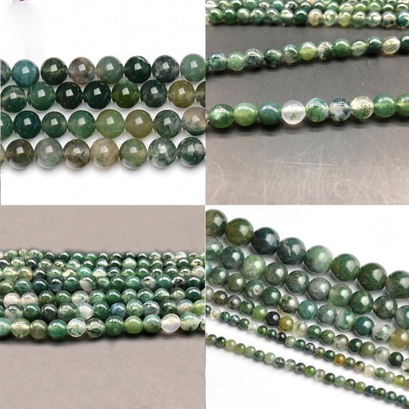 US 6/8/10mm Natural Stone Rhyolite Jasper Beads Round Spacer Beads Jewelry DIY