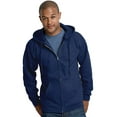 thumbnail image 1 of Hanes Ultimate Cotton Chandail à Capuchon en Molleton pour Adulte à Fermeture Éclair Intégrale, TG, Marine, 1 of 3