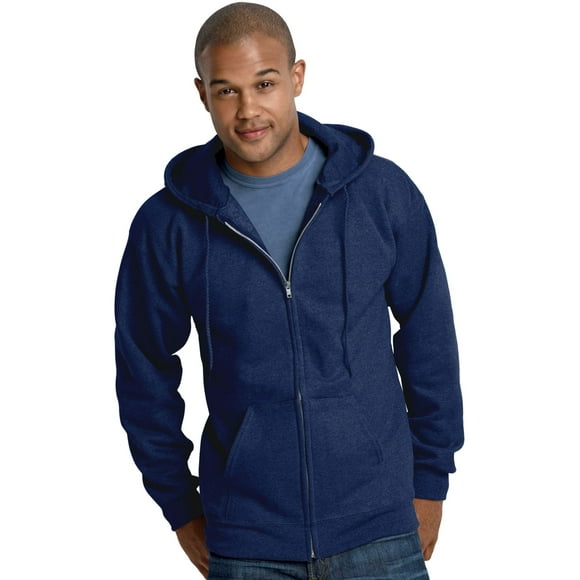 Hanes Ultimate Cotton Adult Fleece Full-Zip Hoodie , M, Navy