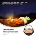 thumbnail image 2 of 1 set of Outdoor Cast Iron Pot Camping Hanging Cookware Cooking Pot with Lid, 2 of 8