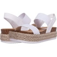 thumbnail image 3 of Steve Madden Jaklin Wedge Fitted Elastic Sandals White Platform Espadrille (White, 9.5), 3 of 5
