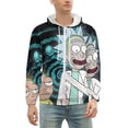 thumbnail image 2 of Rick And Morty Zip Up Hoodies Unisex Realistic 3D Print Sweatshirt Long Sleeve Hooded Jacket Coat 2XL, 2 of 8