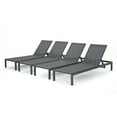 thumbnail image 6 of Crested Bay Outdoor Grey Aluminum Chaise Lounge with Dark Grey Mesh Seat, 6 of 9
