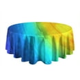 thumbnail image 5 of Colorful Tie Dye Pattern Round Tablecloth 60"x60",Wrinkle Wipeable Table Cloth for Kitchen Dining Room Picnic Patio Party, 5 of 6