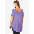 thumbnail image 2 of Roaman's Women's Plus Size Ultra Drape V-Neck Swing Tunic Top, 2 of 4