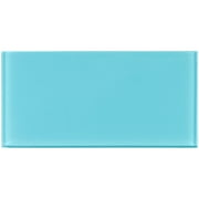 WS Tiles - Peel & Stick Aqua Blue 3 in. x 6 in. Individual Glass Subway Wall Tile (8 sq. ft / Case)