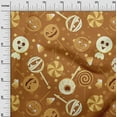 thumbnail image 3 of oneOone Viscose Chiffon Brown Fabric Halloween Fabric For Sewing Printed Craft Fabric By The Yard 42 Inch Wide, 3 of 4