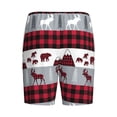 thumbnail image 5 of Naloa Buffalo Plaid Forest Men's Short Pajama Pants, Lounge Comfort Shorts with Elasticized Waistband and Side Pockets - Small, 5 of 9