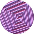 thumbnail image 1 of Ahgly Tapis d'Intérieur Lavable en Machine Carré Violet Transitionnel, 3 Pieds Carré, 1 of 7