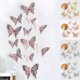 thumbnail image 3 of Juego de pegatinas de mariposa 3d ahuecadas, pegatinas de papel brillante para ventana, pared colorida, decoraciones de año nuevo para el hogar, oro rosa y plata, 12 unids/set, 3 of 4