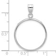 thumbnail image 2 of FJC Finejewelers 14 kt White Gold Polished 22.0mm Prong Coin Bezel Pendant, 2 of 6