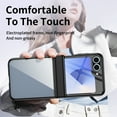 thumbnail image 7 of ELEHOLD for Samsung Galaxy Z Flip 5 Case, Slim Plating PC Transparent Hinge Protection Crystal Clear Case with Integrated Screen Protector for for Samsung Galaxy Z Flip 5,Black, 7 of 7