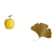 thumbnail image 5 of Escultura De Fruta De Porcelana Y Decoración De Pared De Hojas De Ginkgo De Hierro Forjado Combinadas Como Un Adorno De Mesa Coleccionable Geométrico único Para Oficina, Sala De Estar,, 5 of 8
