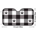 thumbnail image 2 of Car Windshield Sunshade Blocks Sun Visor Protector Dog Paw Checked Tartan Foldable Sun Shield For Vehicle Car Truck SUV Van 51x27.5 inches Keep Vehicle Cool, 2 of 6