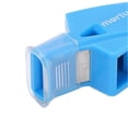 thumbnail image 2 of Sifflet de basket-ball en plastique avec cordon et clip pour doigt, bleu clair, 2 of 4
