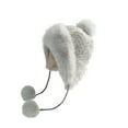 thumbnail image 5 of WREESH Women's Winter Trapper Hat Thick Cold-Proof Pullover Hat With Fleece Ball Warm Ear Protection Gray, 5 of 7