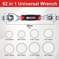 thumbnail image 2 of Mistaha 52-in-1 Universal Wrench Set with 360° Rotating Heads and Strong Magnetic Socket - High-Strength Carbon Steel Alloy, Non-Slip Rubber Handle, Multi-Functional Torque Wrench Kit, 2 of 6