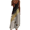 thumbnail image 2 of SMihono Robe Maxi Bohème d'Été pour Femmes Grande Taille Mode Féminine Décontractée d'Été avec Poches Sans Manches en Dentelle Imprimée Robe à Col en V Robe de Plage Évasée, 2 of 5