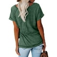thumbnail image 5 of Summer Tops for Women Dressy Casual Comfy Basic Tee Shirts Short Sleeve Crewneck Office Blouses Loose fitted Tunics Shirts Womens Clothes, 5 of 7
