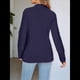 thumbnail image 5 of Blusa Elegante de Encaje con Cuello en V para Mujer, Larga, con Ojales, Estilo Floral para Fiestas. Azul Oscuro XXL, 5 of 7