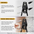 thumbnail image 3 of Garage Hooks TICONN de acero pesado para almacenamiento de pared, paquete de 2 unidades, 3 of 6