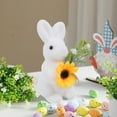 thumbnail image 2 of 8"H Foam Rabbit Statue Bunny with Sunflowers Sculpture Outdoor Statues Indoor Decor Animal Ornament for Home Garden Lawn Yard Patio Balcony Gifts Birthday Easter Housewarming Christmas, 2 of 7
