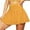 Earthy Yellow, variant on KOKOI Women's Pleated Mini Skirt with Comfy Casual Stretchy Band Skater Skirt (Red)